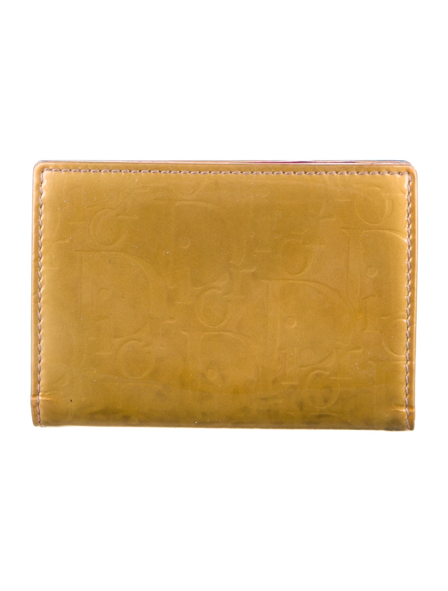 Christian Dior Diorissimo Patent Card Holder Diorissimo Pattern Bifold Wallet